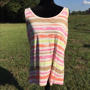 Lane Bryant Ribbed Tank Top muted serape